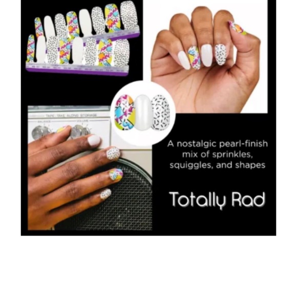 🎉3/$25 NWT Retired & Rare Color Street "Totally Rad" dry Nail polish Strips - Picture 2 of 10